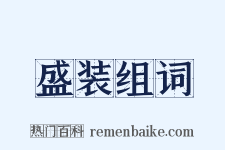 盛装组词是什么意思的图片